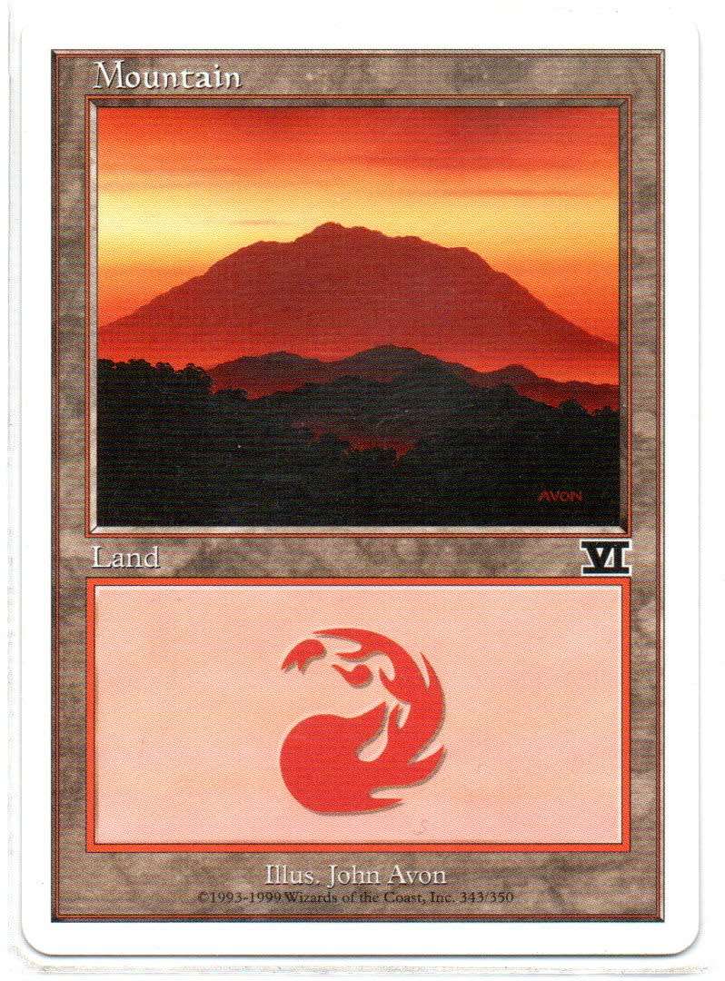 Magic The Gathering 1997 - Mountain - Classic Sixth Edition