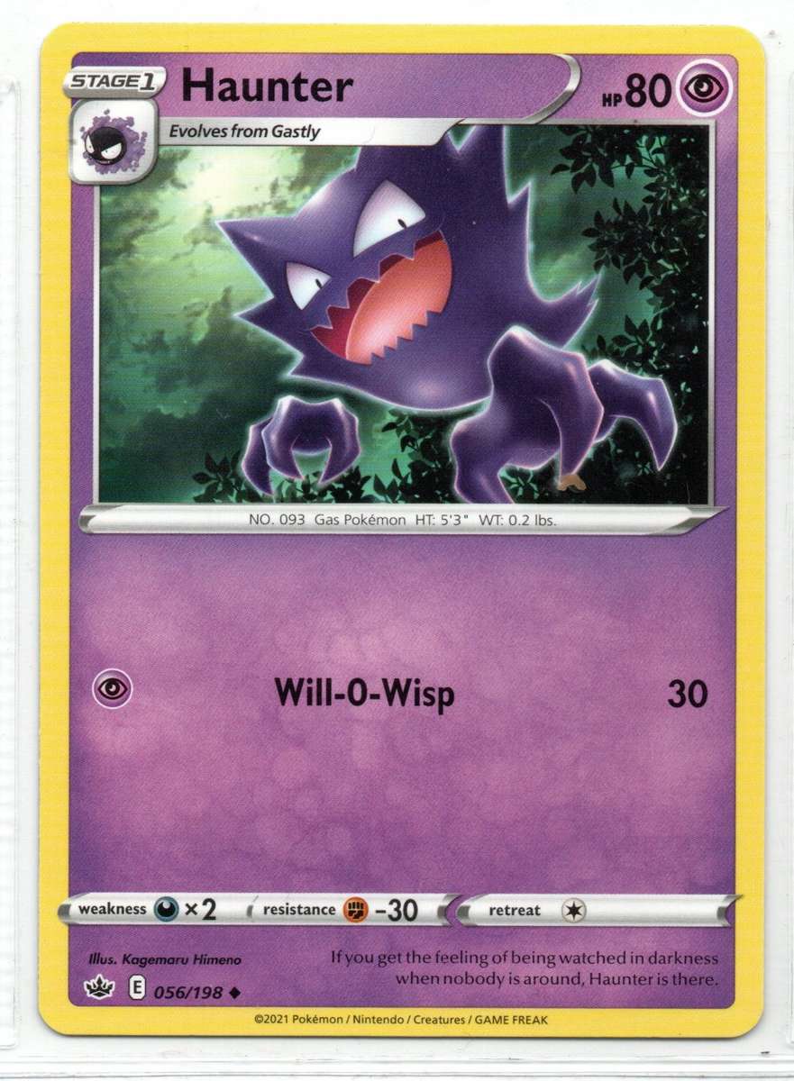 2021 Pokemon/Nintendo/Creature/GameFreak - Chilling Reign - Haunter 56/198 Uncommon