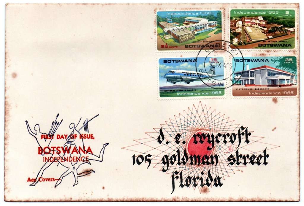 1966 Botswana Independence FDC