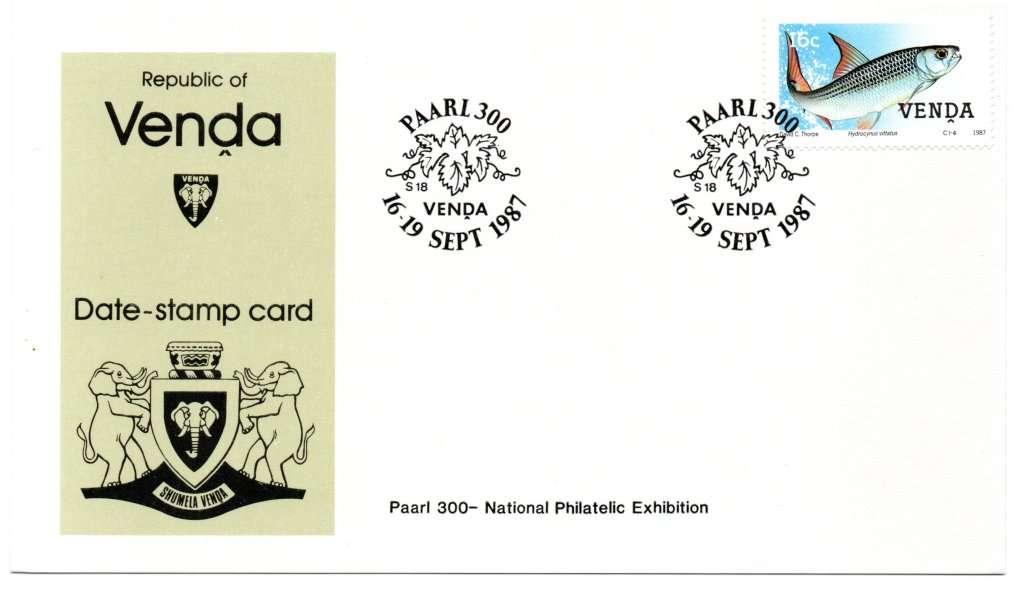 1987 Venda Paarl 300 Date-Stamp Card