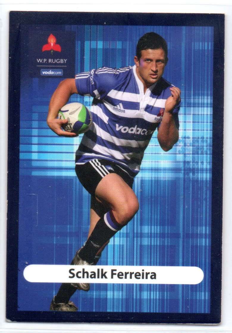 Big Ball Rugby Trading Cards 2009 Currie Cup WP - Schalk Ferreira