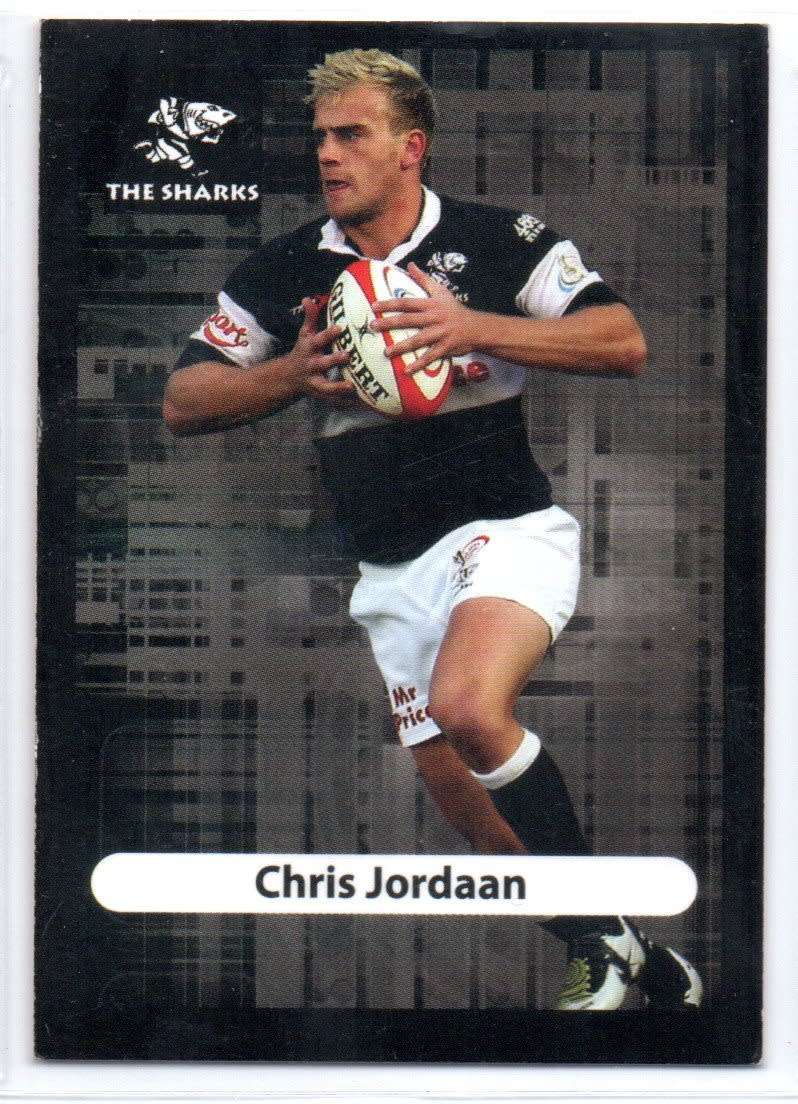 Big Ball Rugby Trading Cards 2009 Currie Cup The Sharks - Chris Jordaan