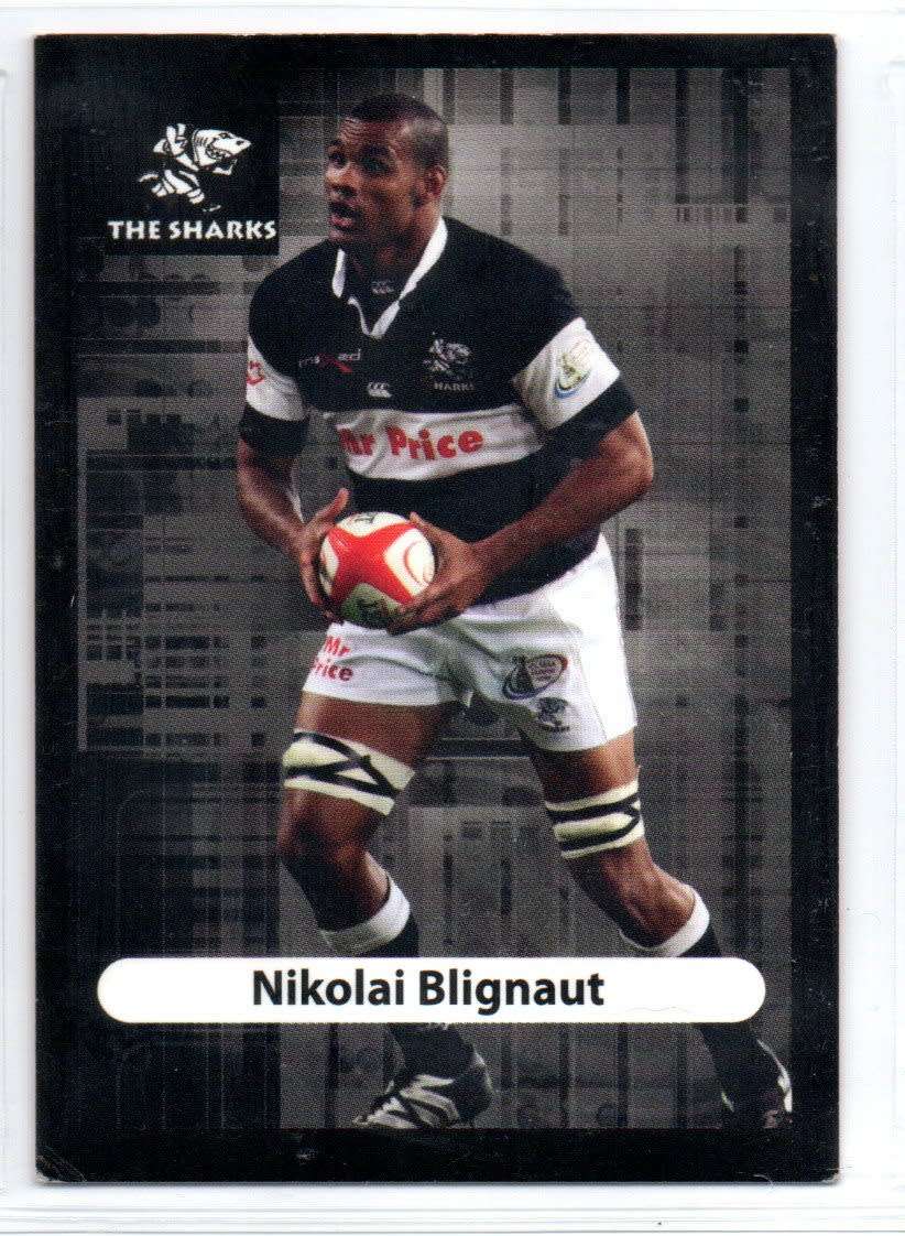 Big Ball Rugby Trading Cards 2009 Currie Cup The Sharks - Nikolai Blignaut