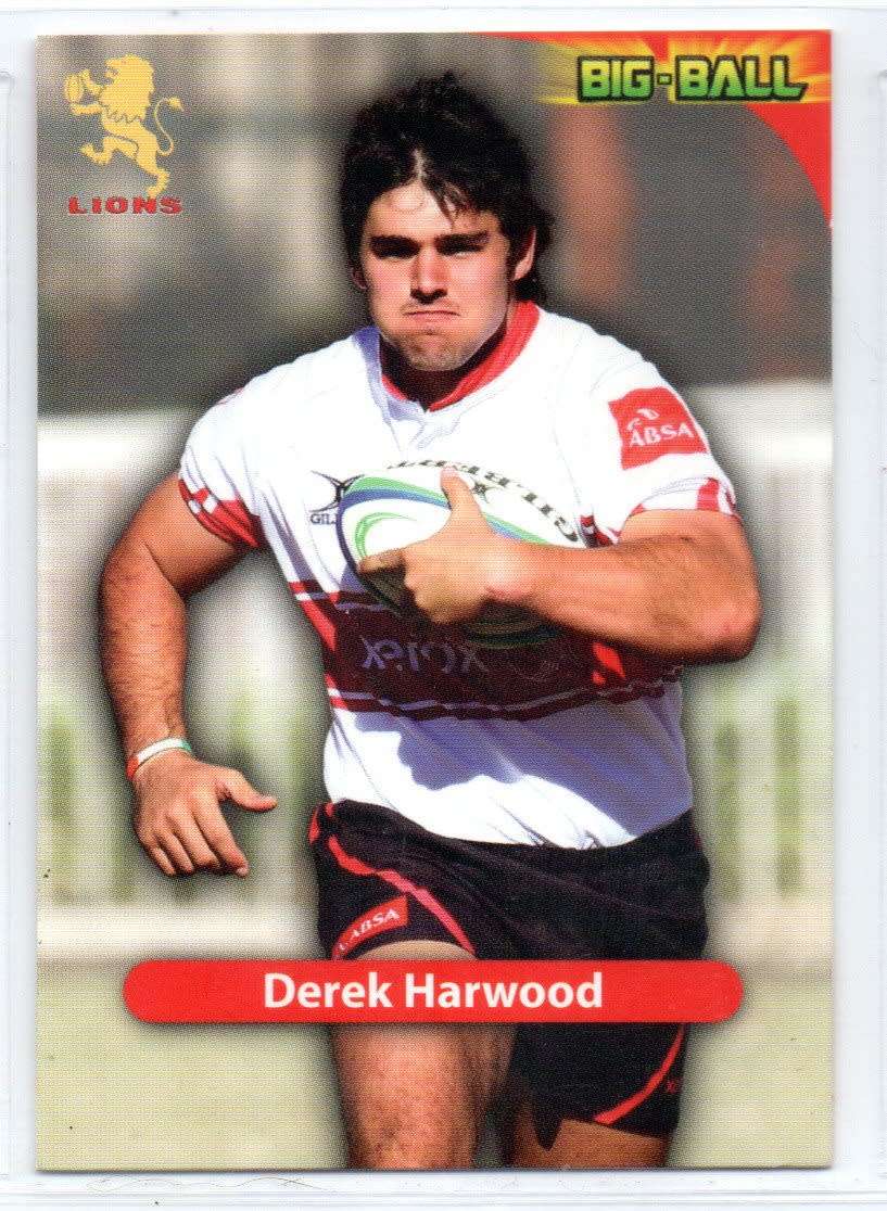 Big Ball Rugby Trading Cards 2010 Currie Cup Lions - Derek Harwood