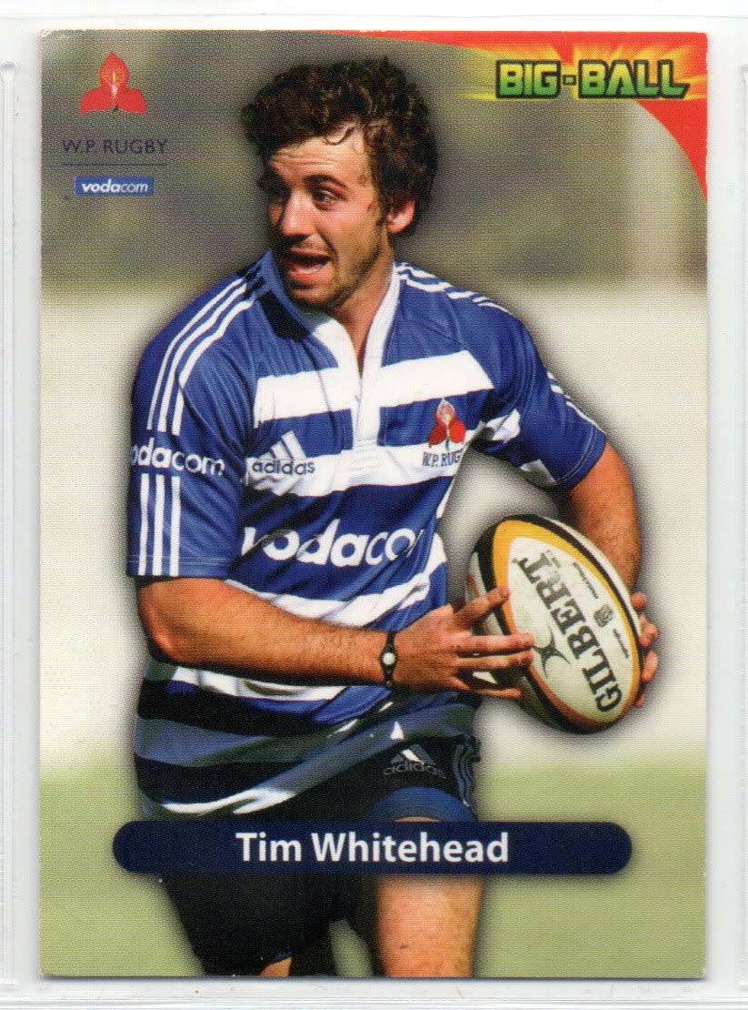 Big Ball Rugby Trading Cards 2010 Currie Cup WP - Tim Whitehead