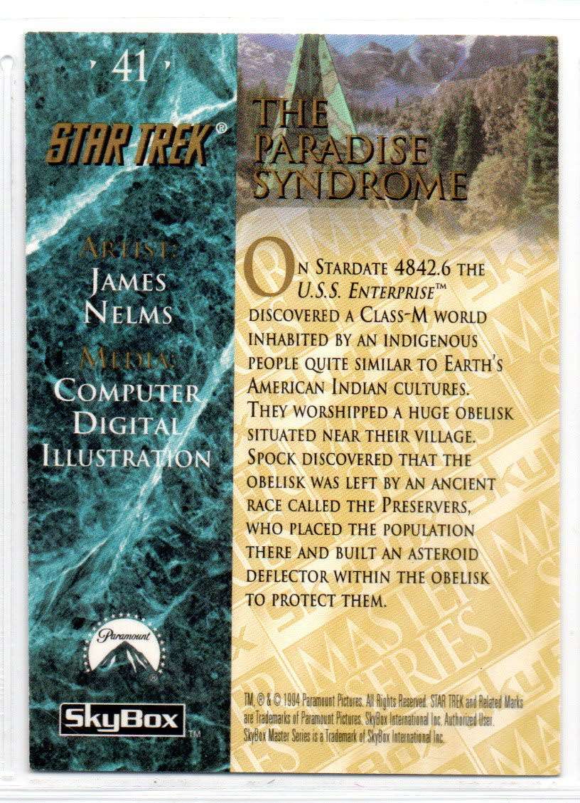 Paramount Pictures 1994 Star Trek - 41 The Paradise Syndrome