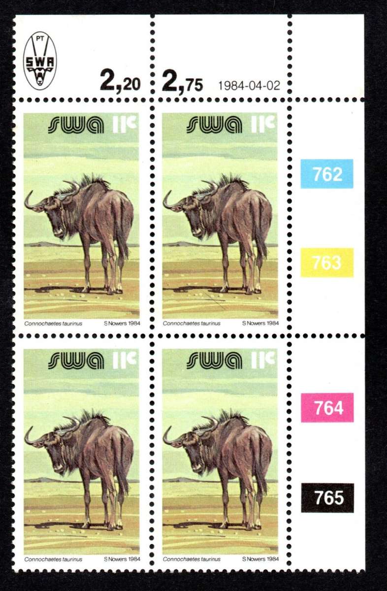 South-West Africa 1984/04/02 Additional value to Definitive issue Control Block Set