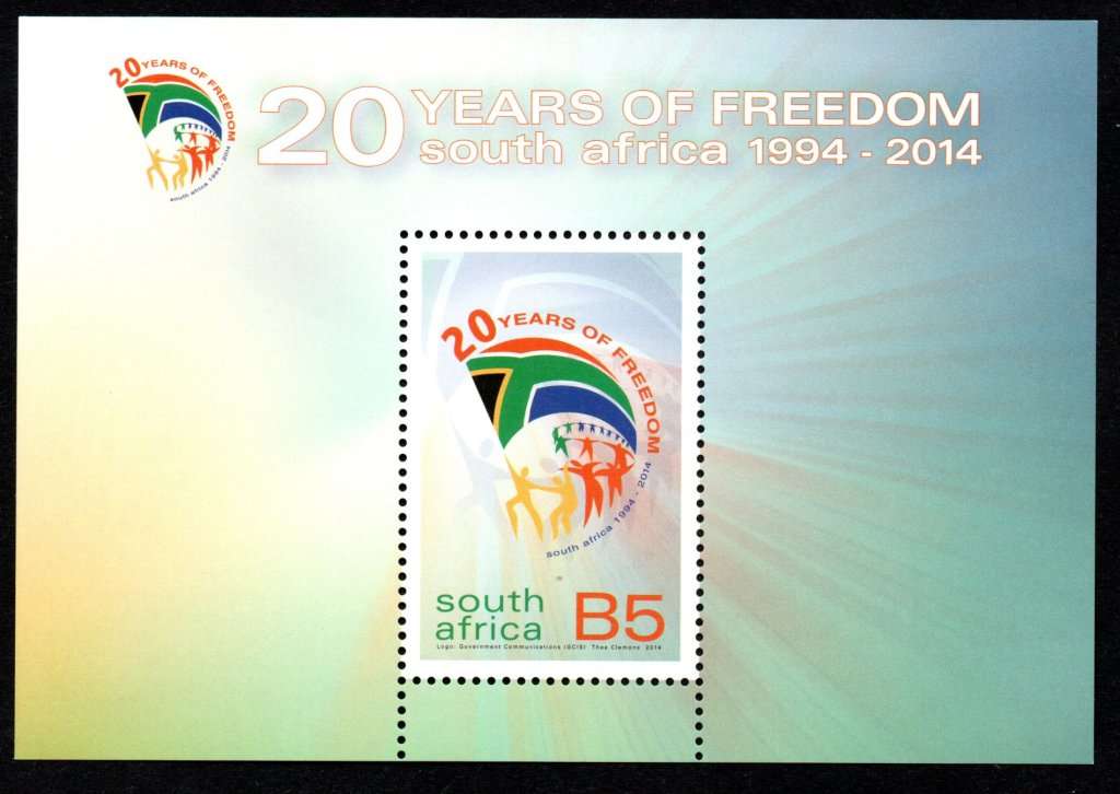 RSA 2014/08/15 20 Years of Freedom Miniature Sheet