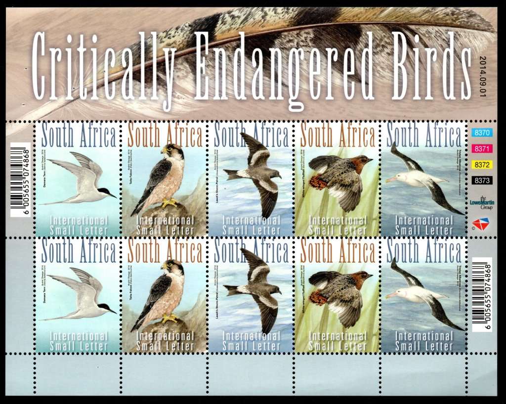 RSA 2014/09/01 Critically Endangered Birds Complete Sheet