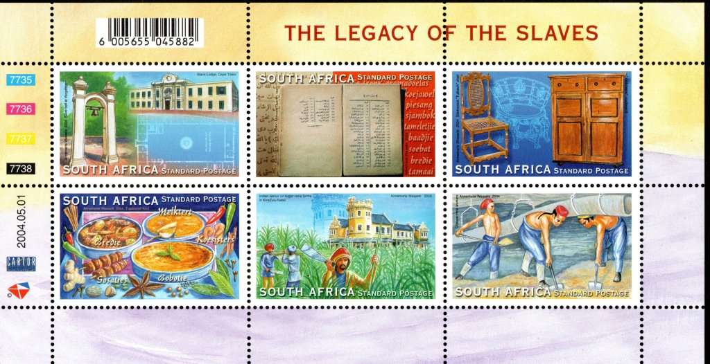 RSA 2004/05/01 The Legacy of the Slaves Sheetlet of 6
