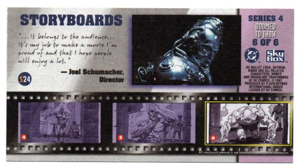 SkyBox Premium 1997 DC Batman & Robin - S4 Series 4 Doomed to thaw 6/6