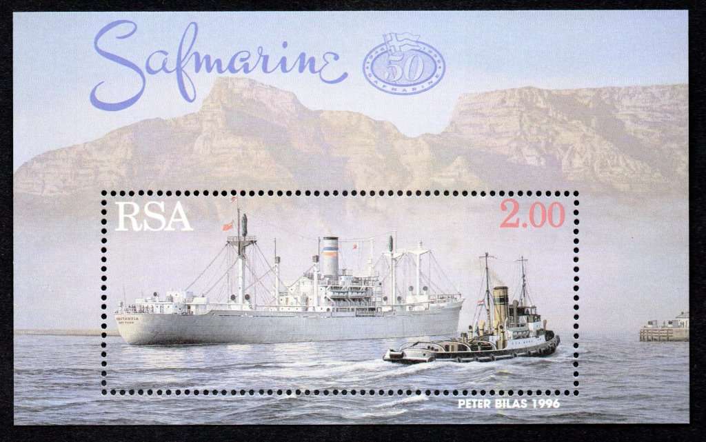 RSA1996/08/05 50th Anniversary of Safmarine Miniature Sheet