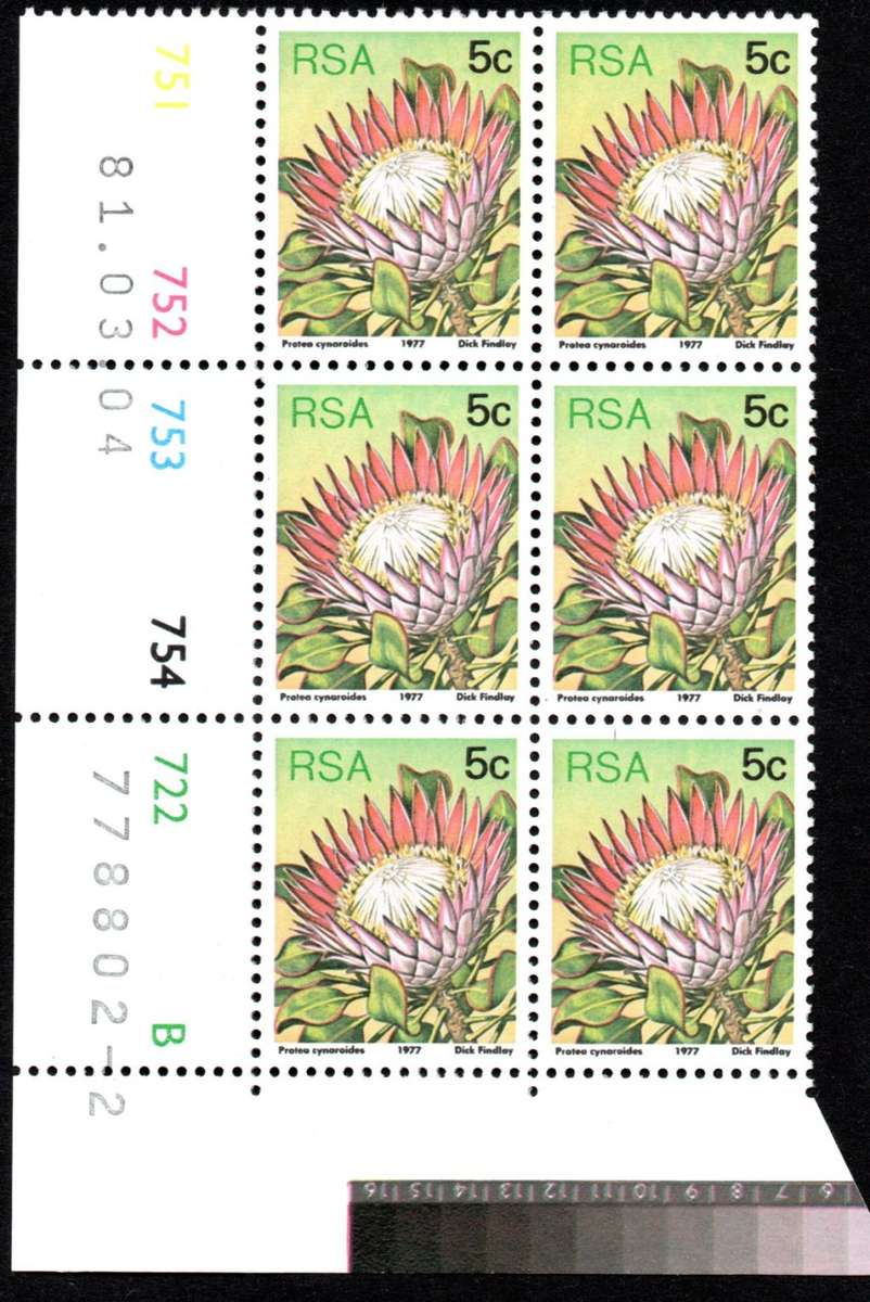 RSA 1981/03/04 3rd Definitive issue 5c Control Blocks Pane B