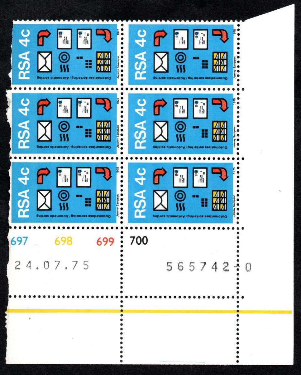 RSA 1975/07/24 Postal Mechanisation Sorting Control Blocks