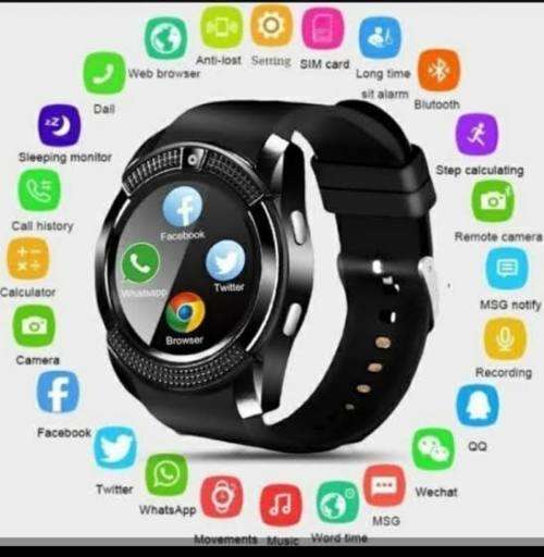 V8 Smart Watch - Black