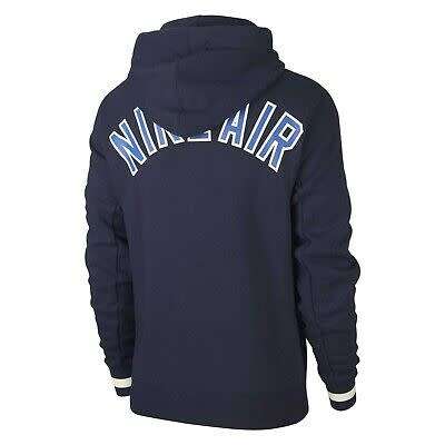 Men`s Nike Air Sportswear Full Zip Hoodie Fleece Blue Loose Fit CN9117 451- Size Medium
