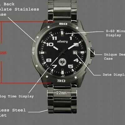 Brand New Infantry Men`s Digital Quartz Wrist Watch Military Chronograph Alarm Army Sports