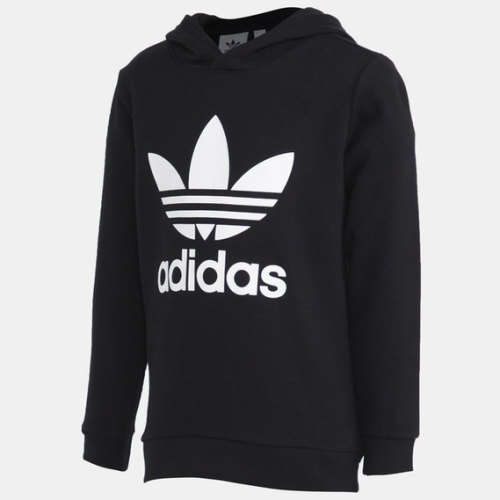 Brand New ADIDAS Kids Trefoil Hoodie Black - Size 5-6Years