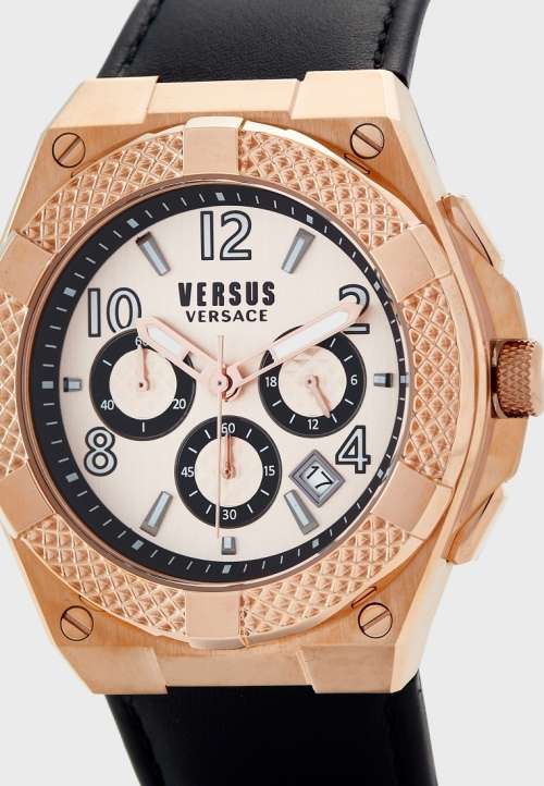 Versus Versace Esteve Black Leather