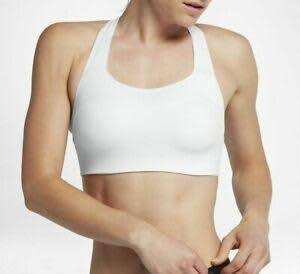 Nike Pro Alpha Women Training Sports High Support Bra White/Black - Size M (D-E)