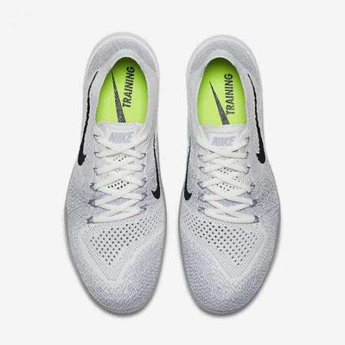 Nike Free Focus Flyknit 2 Women`s Running Shoes 880630-100 White/Wolf Grey/Black - Size 4.5