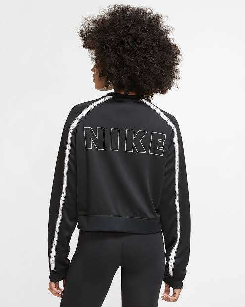 Women`s Nike Air Jacket Full Zip Casual Wear Black/White CJ3132-010 - Size Medium