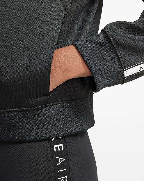 Women`s Nike Air Jacket Full Zip Casual Wear Black/White CJ3132-010 - Size Medium