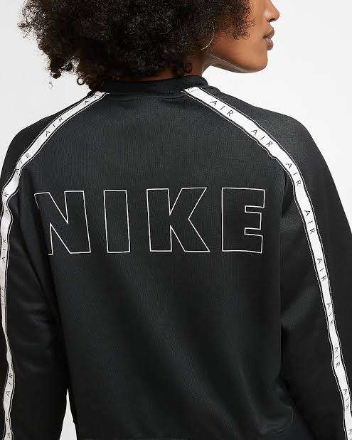 Women`s Nike Air Jacket Full Zip Casual Wear Black/White CJ3132-010 - Size Medium