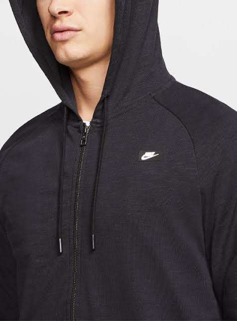 Men`s Nike Sportswear Full Zip Hoodie Black CI9584-011 - Size Large