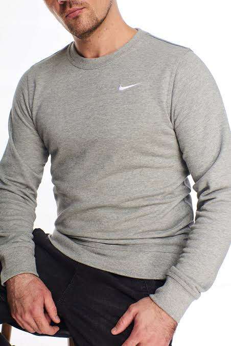 Unisex Nike`s Sportswear Club Fleece Sweatshirt Grey 839667-063 - Size Extra Large