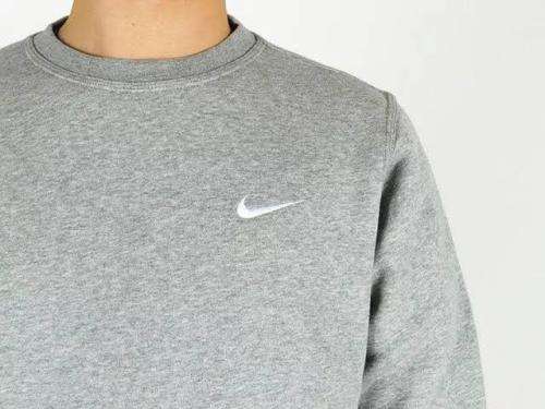 Unisex Nike`s Sportswear Club Fleece Sweatshirt Grey 839667-063 - Size Extra Large