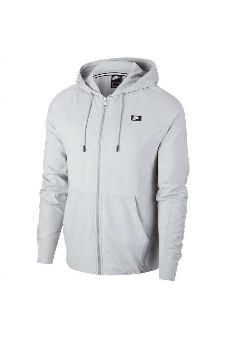 Men`s Nike Sportswear Full Zip Hoodie Grey CI9584-077 - Size Large