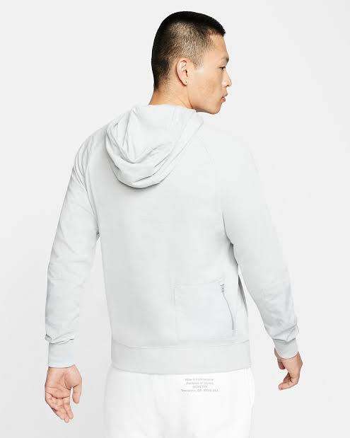Men`s Nike Sportswear Full Zip Hoodie Grey CI9584-077 - Size Large