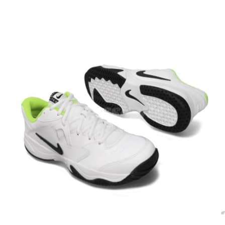 Men`s Nike Court Lite 2 White/Black-Volt/Lime AR8836-107 - Size 8