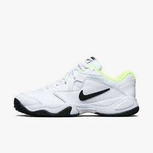 Men`s Nike Court Lite 2 White/Black-Volt/Lime AR8836-107 - Size 8