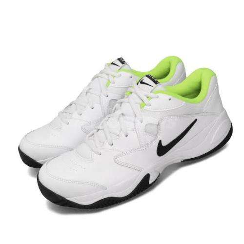 Men`s Nike Court Lite 2 White/Black-Volt/Lime AR8836-107 - Size 8