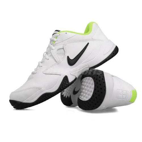 Men`s Nike Court Lite 2 White/Black-Volt/Lime AR8836-107 - Size 8