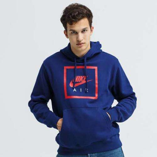 Men`s Nike Air Pullover Hoodie Blue CI1052-492 - Size Extra Large