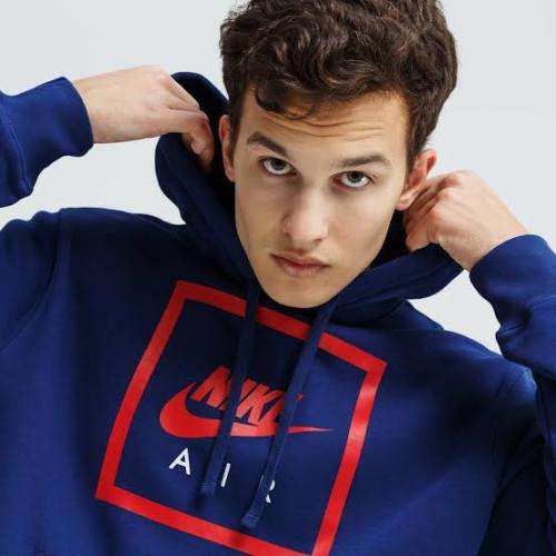 Men`s Nike Air Pullover Hoodie Blue CI1052-492 - Size Extra Large