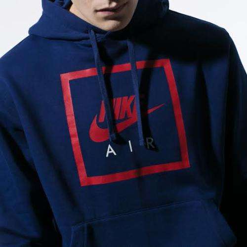 Men`s Nike Air Pullover Hoodie Blue CI1052-492 - Size Extra Large