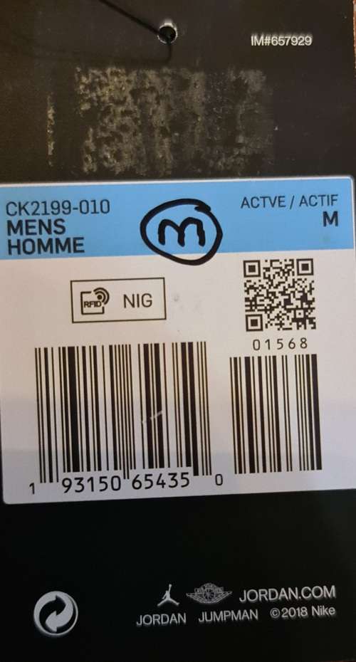 Men`s Nike Jordan Jumpman Classics Tricot Warm-up Pant Black CK2199-010 - Size Medium