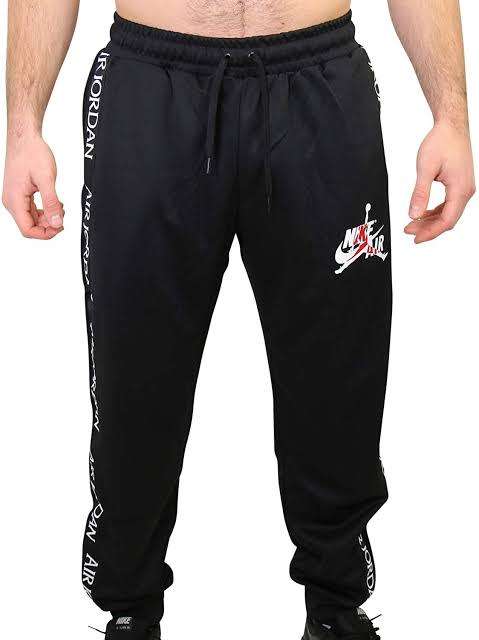 Men`s Nike Jordan Jumpman Classics Tricot Warm-up Pant Black CK2199-010 - Size Medium