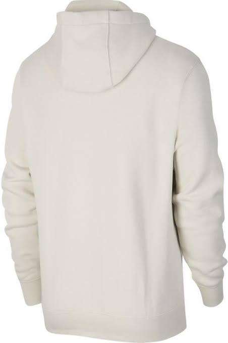 Men`s Nike Hoodie Hoody Off White Beige Logo BV2973-072 - Size Medium