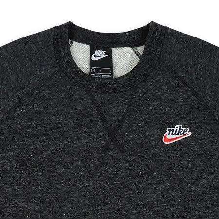 Men`s Nike Heritage Crew Sweat Black Heather CN9681-011 - Size Medium