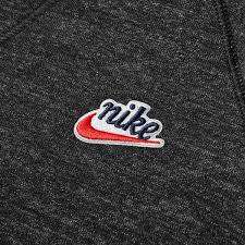 Men`s Nike Heritage Crew Sweat Black Heather CN9681-011 - Size Medium