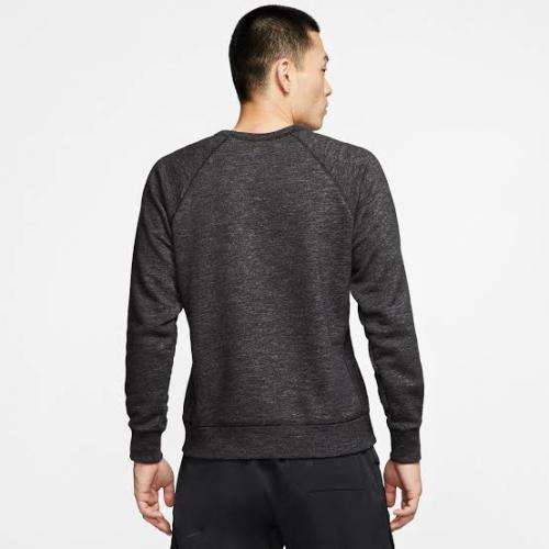 Men`s Nike Heritage Crew Sweat Black Heather CN9681-011 - Size Medium