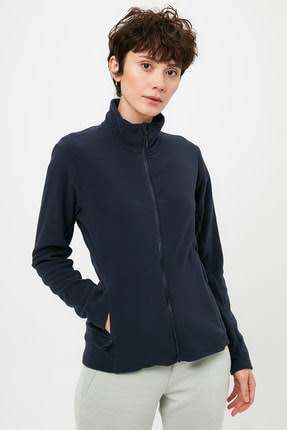 Women`s ADIDAS Sportswear Fleece Jacket Tivid Blue CY8693 - Size Large