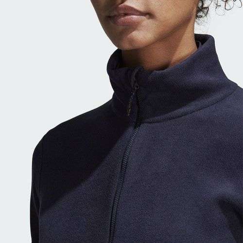 Women`s ADIDAS Sportswear Fleece Jacket Tivid Blue CY8693 - Size Large