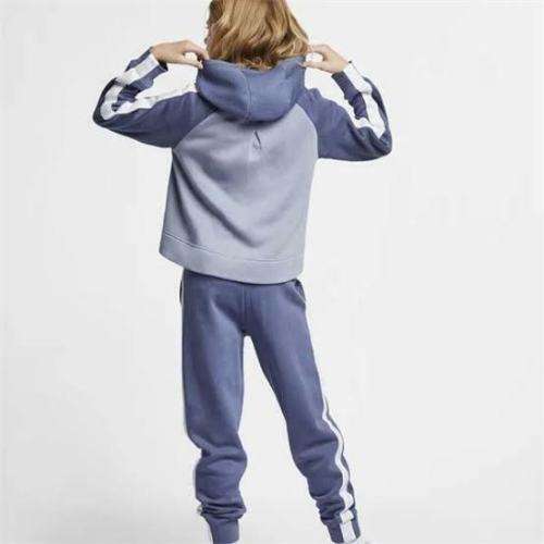 Nike Girls Full Tracksuit Diffused Blue/White/Pink CD7542-491 - Size Medium (10-12years)