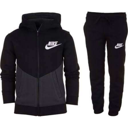 Nike Boy`s Graphic Full Tracksuit Black/Grey AJ6729-010 - Size Extra Large (13-15years)